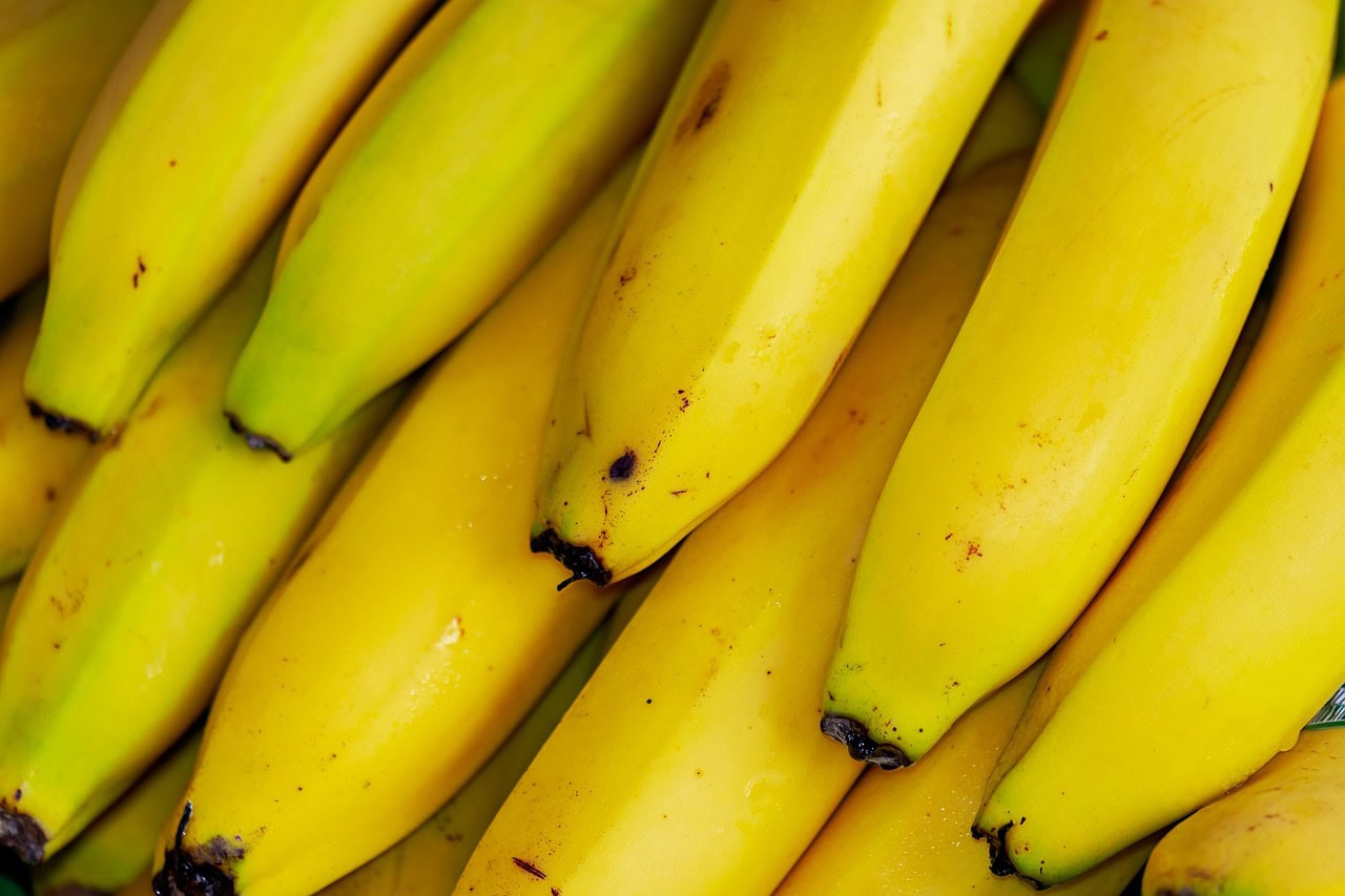 close up of bananas